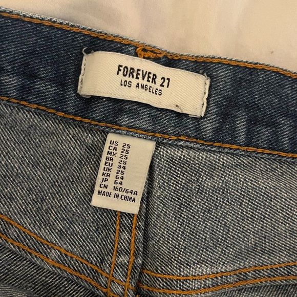 Button Fly Denim Shorts Size 25 - Picture 4 of 8